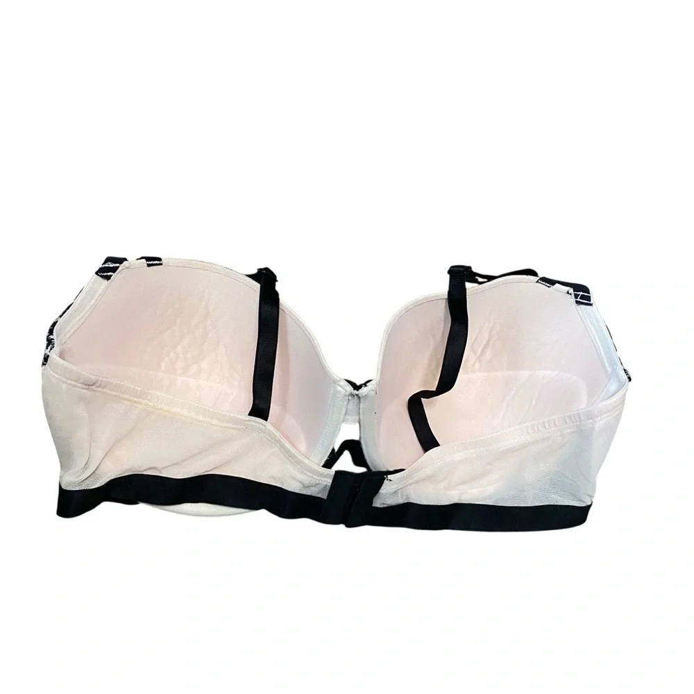 Smart & Sexy Pink and Black Lacy Flirty Full Coverage Underwire Bra Size 40D